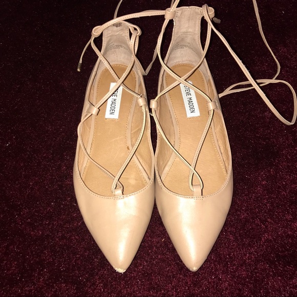 Steve Madden Lecrew Lace-Up Flats - Picture 3 of 4